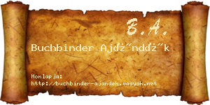 Buchbinder Ajándék névjegykártya